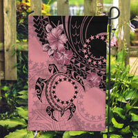 Cook Islands Turtle Garden Flag Stars and Hibiscus - Pink LT01 Garden Flag Pink - Polynesian Pride