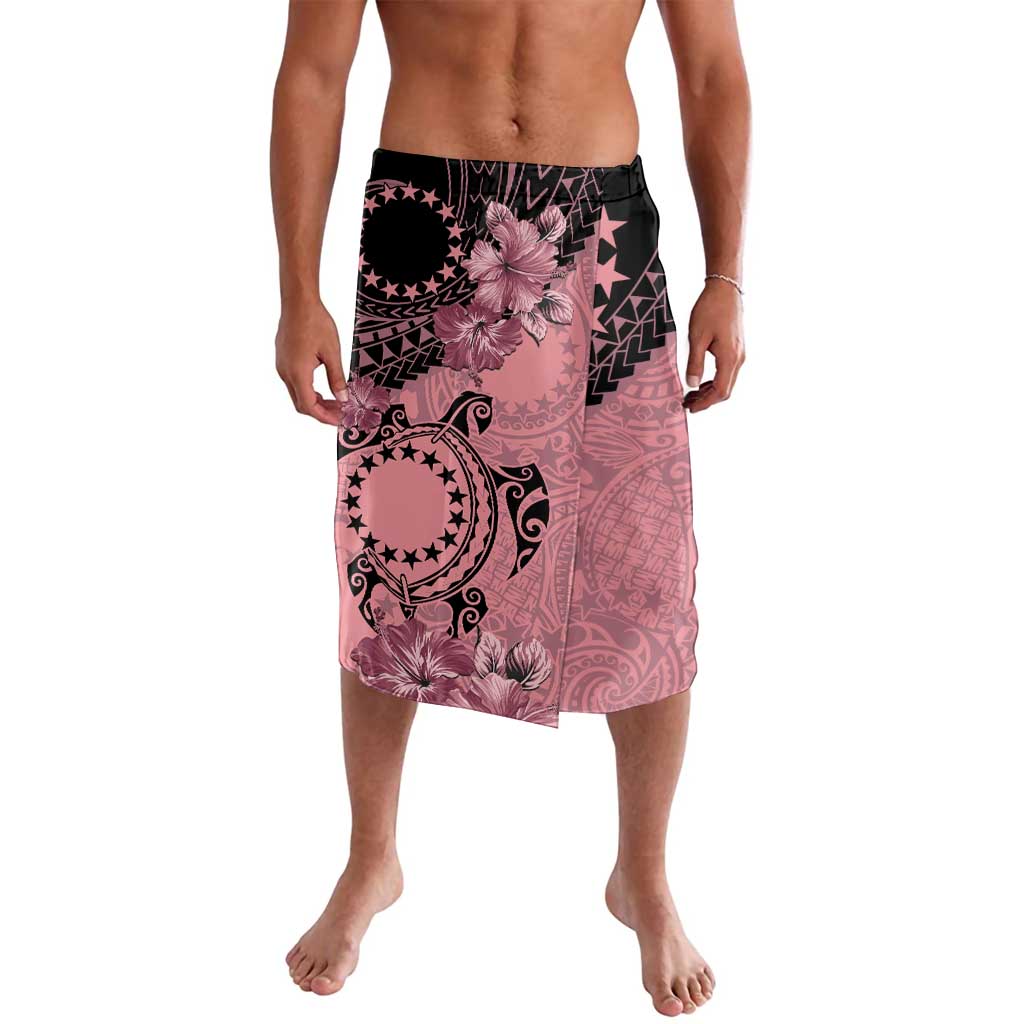 Cook Islands Turtle Lavalava Stars and Hibiscus - Pink LT01 Pink - Polynesian Pride