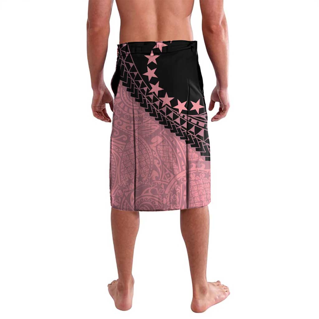 Cook Islands Turtle Lavalava Stars and Hibiscus - Pink LT01 - Polynesian Pride