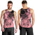 Cook Islands Turtle Men Tank Top Stars and Hibiscus - Pink