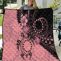 Cook Islands Turtle Quilt Stars and Hibiscus - Pink LT01 Pink - Polynesian Pride