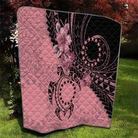 Cook Islands Turtle Quilt Stars and Hibiscus - Pink LT01 - Polynesian Pride