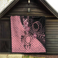 Cook Islands Turtle Quilt Stars and Hibiscus - Pink LT01 - Polynesian Pride