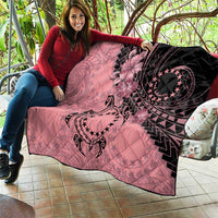 Cook Islands Turtle Quilt Stars and Hibiscus - Pink LT01 - Polynesian Pride