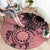 Cook Islands Turtle Round Carpet Stars and Hibiscus - Pink