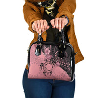 Cook Islands Turtle Shoulder Handbag Stars and Hibiscus - Pink LT01 One Size Pink - Polynesian Pride