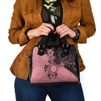 Cook Islands Turtle Shoulder Handbag Stars and Hibiscus - Pink LT01 - Polynesian Pride