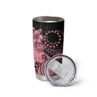 Cook Islands Turtle Tumbler Cup Stars and Hibiscus - Pink LT01 - Polynesian Pride