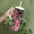 Cook Islands Turtle Tumbler With Handle Stars and Hibiscus - Pink