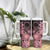 Cook Islands Turtle Tumbler With Handle Stars and Hibiscus - Pink