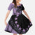 Cook Islands Turtle Family Matching Long Sleeve Bodycon Dress and Hawaiian Shirt Stars and Hibiscus - Purple