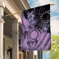 Cook Islands Turtle Garden Flag Stars and Hibiscus - Purple LT01 House Flag Purple - Polynesian Pride