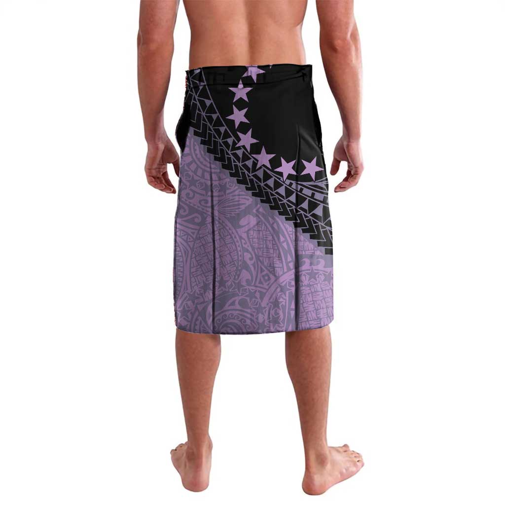 Cook Islands Turtle Lavalava Stars and Hibiscus - Purple LT01 - Polynesian Pride