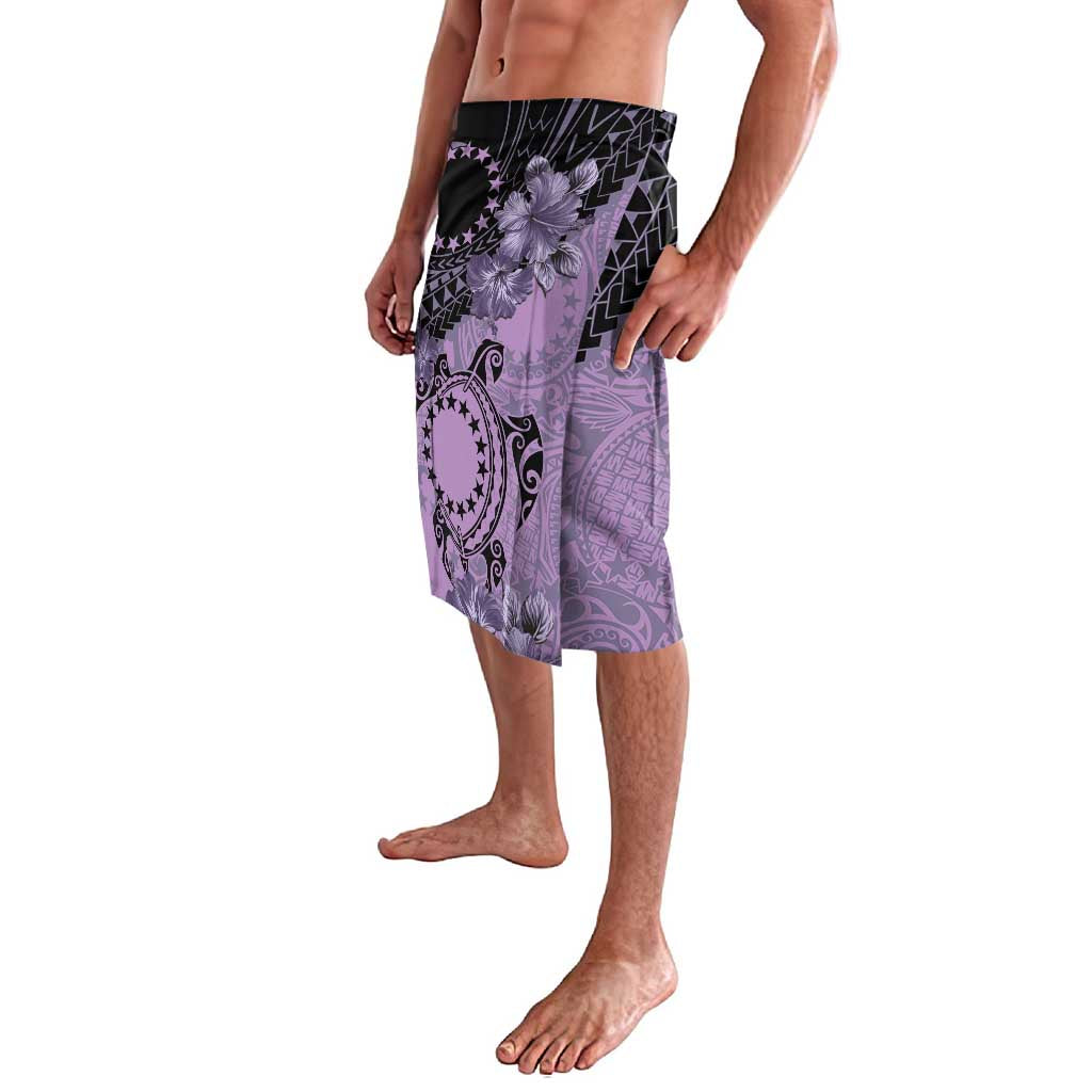 Cook Islands Turtle Lavalava Stars and Hibiscus - Purple LT01 - Polynesian Pride