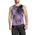 Cook Islands Turtle Men Tank Top Stars and Hibiscus - Purple