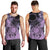 Cook Islands Turtle Men Tank Top Stars and Hibiscus - Purple