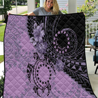 Cook Islands Turtle Quilt Stars and Hibiscus - Purple LT01 Purple - Polynesian Pride