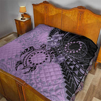 Cook Islands Turtle Quilt Stars and Hibiscus - Purple LT01 - Polynesian Pride