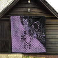 Cook Islands Turtle Quilt Stars and Hibiscus - Purple LT01 - Polynesian Pride