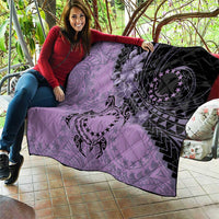 Cook Islands Turtle Quilt Stars and Hibiscus - Purple LT01 - Polynesian Pride