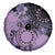 Cook Islands Turtle Spare Tire Cover Stars and Hibiscus - Purple