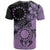 Cook Islands Turtle T Shirt Stars and Hibiscus - Purple