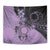 Cook Islands Turtle Tapestry Stars and Hibiscus - Purple