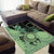 Cook Islands Turtle Area Rug Stars and Hibiscus - Green