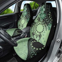 Cook Islands Turtle Car Seat Cover Stars and Hibiscus - Green LT01 - Polynesian Pride