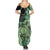 Cook Islands Turtle Family Matching Summer Maxi Dress and Hawaiian Shirt Stars and Hibiscus - Green