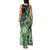 Cook Islands Turtle Family Matching Tank Maxi Dress and Hawaiian Shirt Stars and Hibiscus - Green