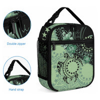Cook Islands Turtle Lunch Bag Stars and Hibiscus - Green LT01 - Polynesian Pride