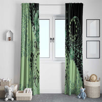 Cook Islands Turtle Window Curtain Stars and Hibiscus - Green LT01 - Polynesian Pride