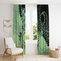Cook Islands Turtle Window Curtain Stars and Hibiscus - Green LT01 - Polynesian Pride