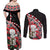 New Zealand Christmas Meri Kirihimete Couples Matching Off Shoulder Maxi Dress and Long Sleeve Button Shirt Santa Hei Tiki Pohutukawa