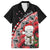 New Zealand Christmas Meri Kirihimete Family Matching Off The Shoulder Long Sleeve Dress and Hawaiian Shirt Santa Hei Tiki Pohutukawa