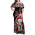 New Zealand Christmas Meri Kirihimete Family Matching Off Shoulder Maxi Dress and Hawaiian Shirt Santa Hei Tiki Pohutukawa