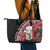 New Zealand Christmas Meri Kirihimete Leather Tote Bag Santa Hei Tiki Pohutukawa