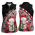 New Zealand Christmas Meri Kirihimete Women Sleeveless Polo Shirt Santa Hei Tiki Pohutukawa