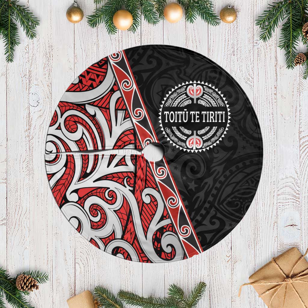 Aotearoa Toitu Te Tiriti Tree Skirt Honour The Treaty New Zealand LT01 Casual Black - Polynesian Pride