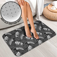 Grayscale Monstera Bathroom Set Polynesian Tribal Pattern LT01 - Polynesian Pride