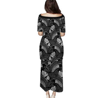 Grayscale Monstera Puletasi Polynesian Tribal Pattern LT01 - Polynesian Pride