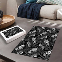 Grayscale Monstera Puzzle Polynesian Tribal Pattern LT01 - Polynesian Pride