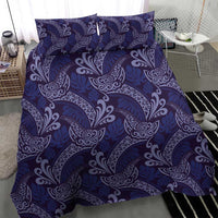 Deep Blue Monstera Bedding Set Polynesian Tribal Pattern LT01 - Polynesian Pride