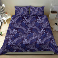 Deep Blue Monstera Bedding Set Polynesian Tribal Pattern LT01 - Polynesian Pride