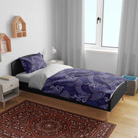 Deep Blue Monstera Bedding Set Polynesian Tribal Pattern LT01 - Polynesian Pride