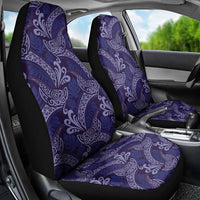 Deep Blue Monstera Car Seat Cover Polynesian Tribal Pattern LT01 - Polynesian Pride