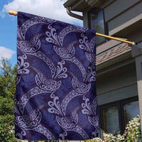Deep Blue Monstera Garden Flag Polynesian Tribal Pattern LT01 - Polynesian Pride
