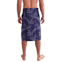 Deep Blue Monstera Lavalava Polynesian Tribal Pattern LT01 - Polynesian Pride