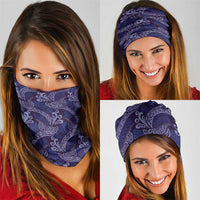 Deep Blue Monstera Neck Gaiter Polynesian Tribal Pattern LT01 - Polynesian Pride